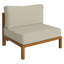 Chaise modulaire sans accoudoirs en teck d'extérieur Peasnell, couleur sable-1757739648