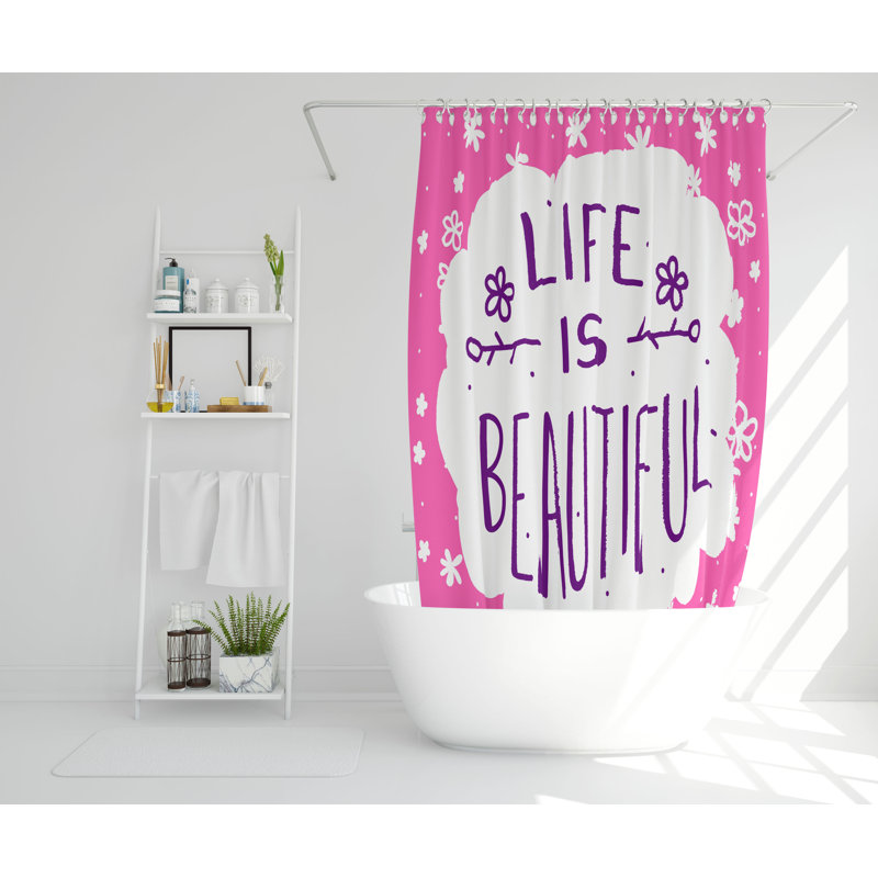 Doney Polyester Shower Curtain Set, 168cm H x 168cm W