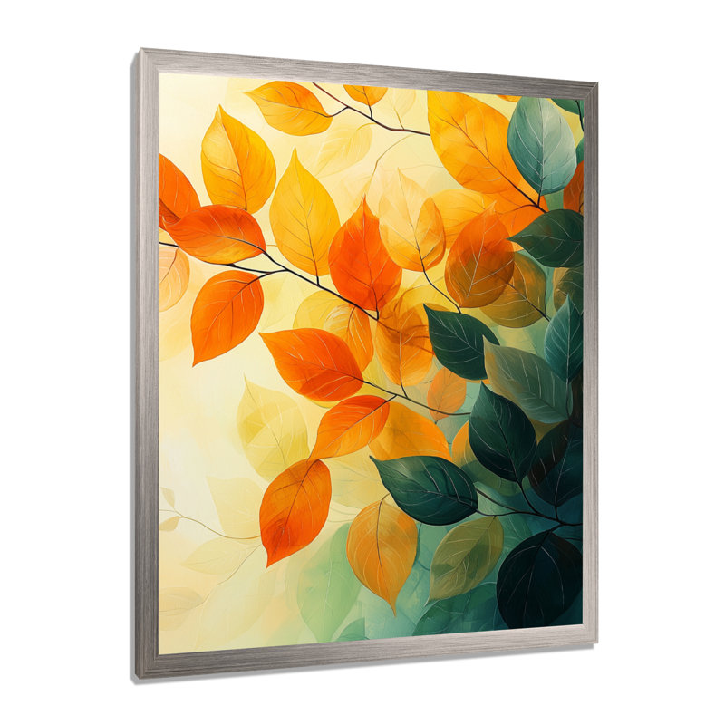 Raegan - Art mural sur toile florale, H 32 po x l 16 po, Picture Framed, Argent argent