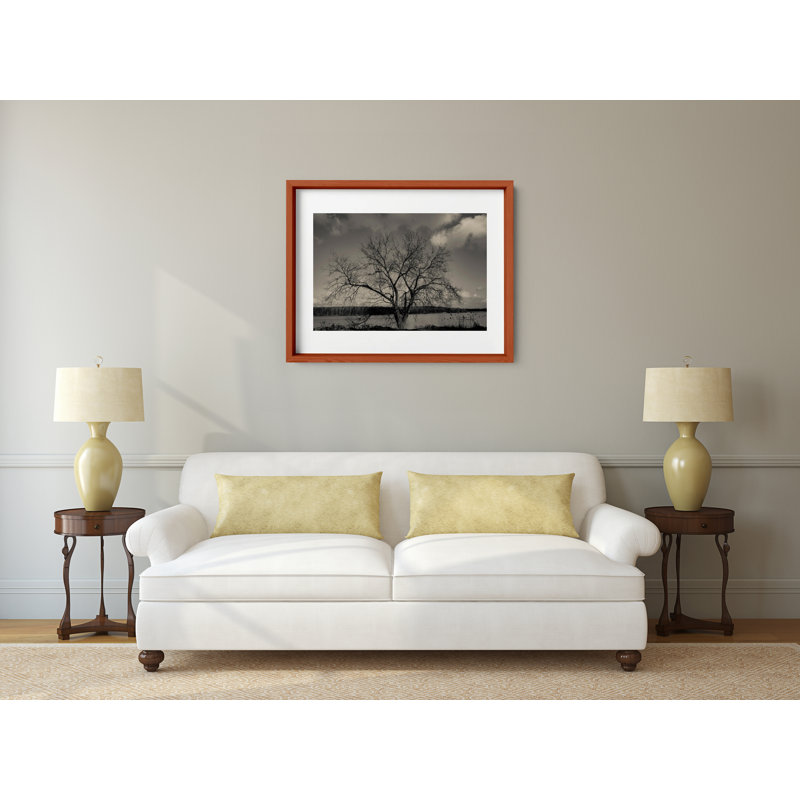 Baum Im Winter Print by Joseph Regan, 22" H x 26" W x 0.75" D, Cherry
