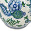 Vase de table 13 "en porcelaine ondulée blanche et bleue 13"