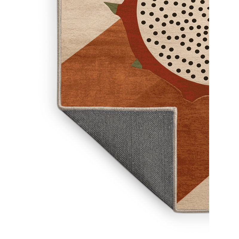 Tapis moelleux moelleux et moderne à motif de dragon et de beige Acheson, 5 x 8