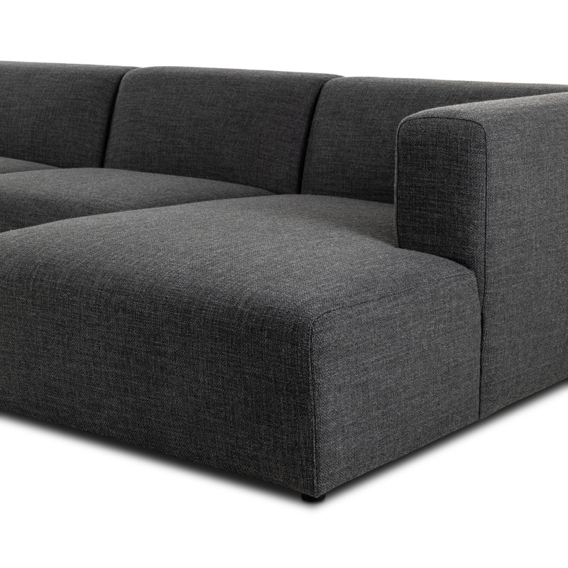 Lawndale 5PC Sectional W/ RAFC-Napa Sandstone, Left Hand Facing, Fayette Cloud Polyester Blend