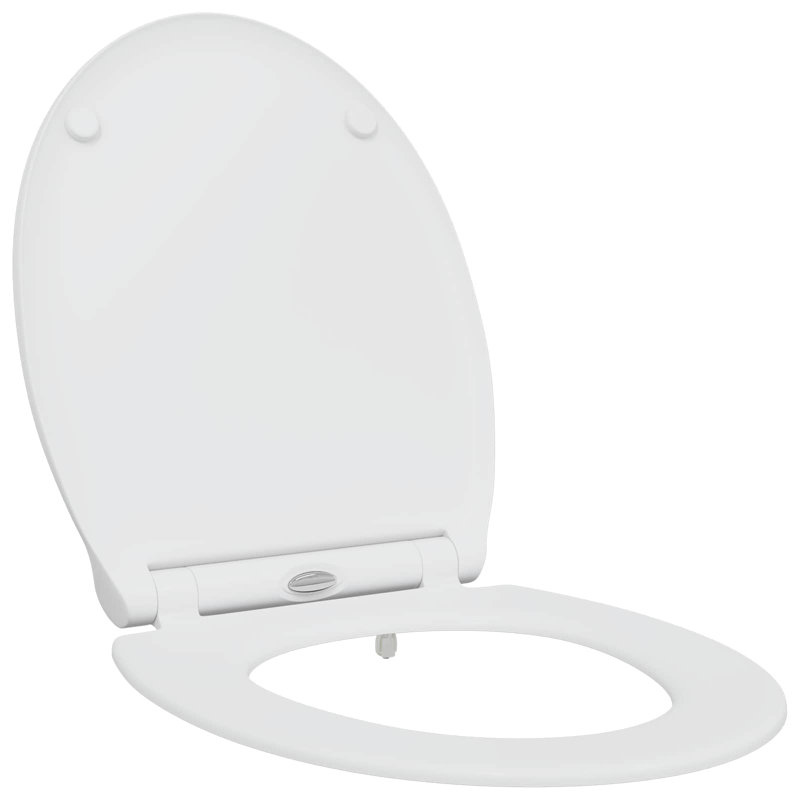 Anthracite Plastic Standard Adjustable Armrests Toilet Seat, White