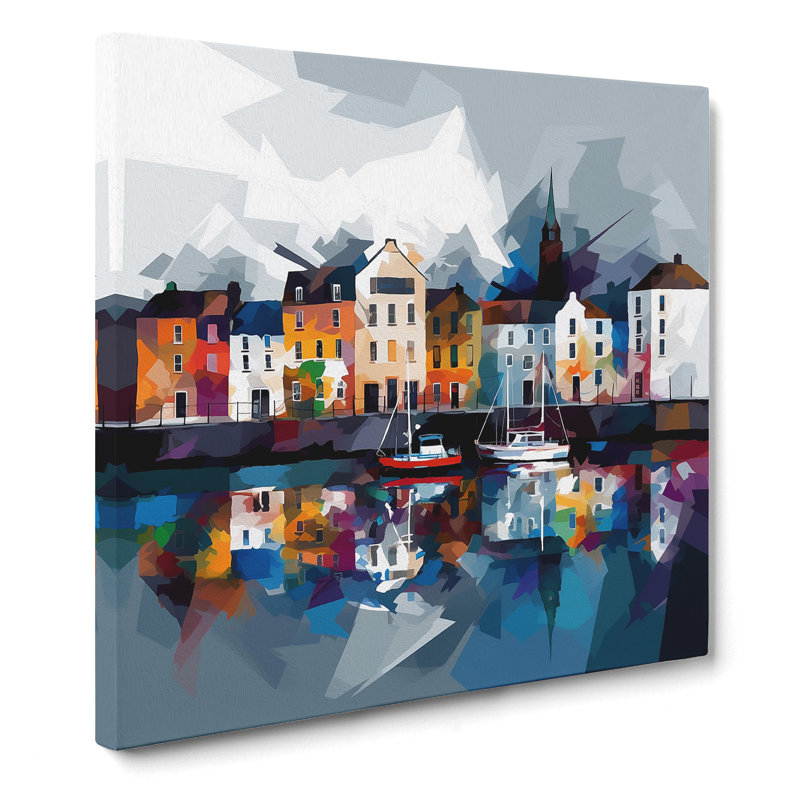 City Of Galway Abstract - Wrapped Canvas - Framed Print, 35cm H x 35cm W x 3cm D