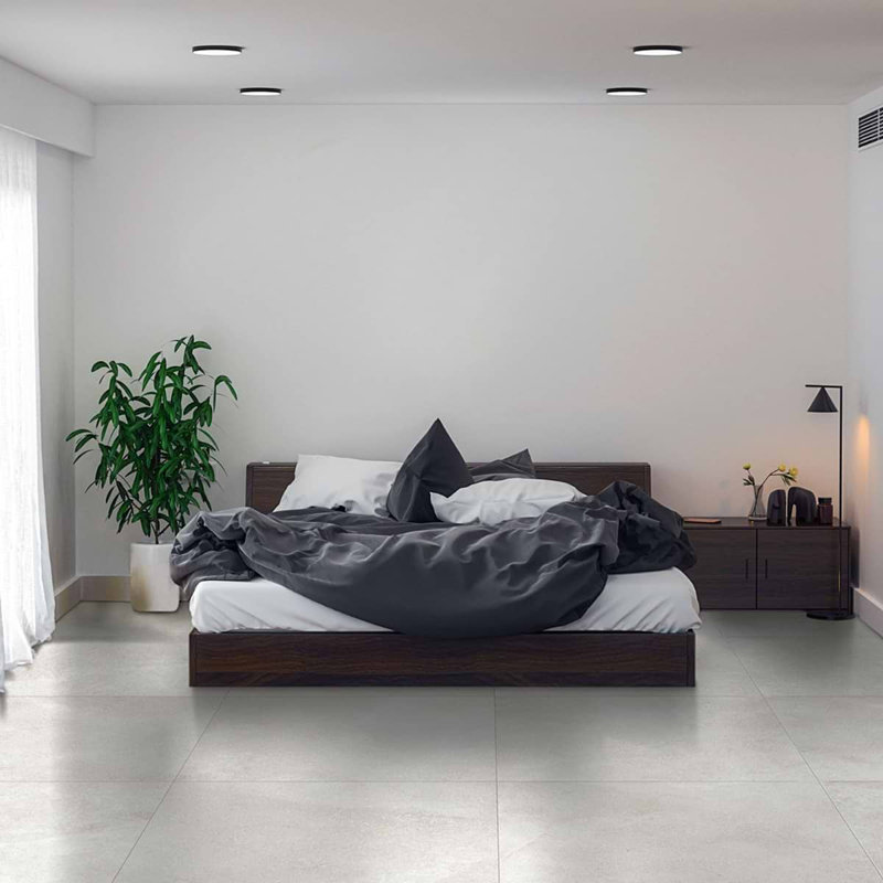 New Rock 48X48 Matte Porcelain Tile, Perla White