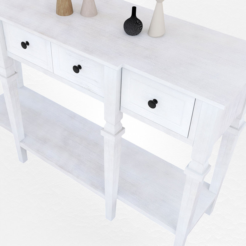 Console Alexis, H 34,06 po x l 61 po x P 13 po, Blanc