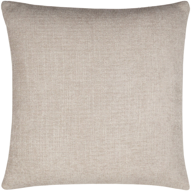 Housse de coussin décoratif Zunaira, H 18 po x l 18 po, Polyester, Gris clair