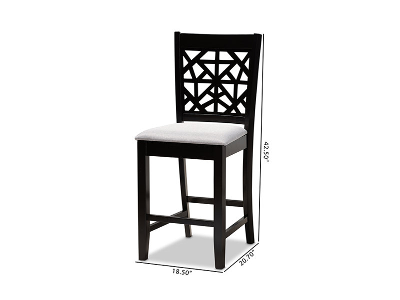 Tabouret de comptoir 25 po Bloomingdale, Polyester gris
