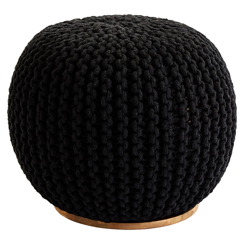 Ingersoll 40cm Wide Round Solid Colour Pouf Ottoman