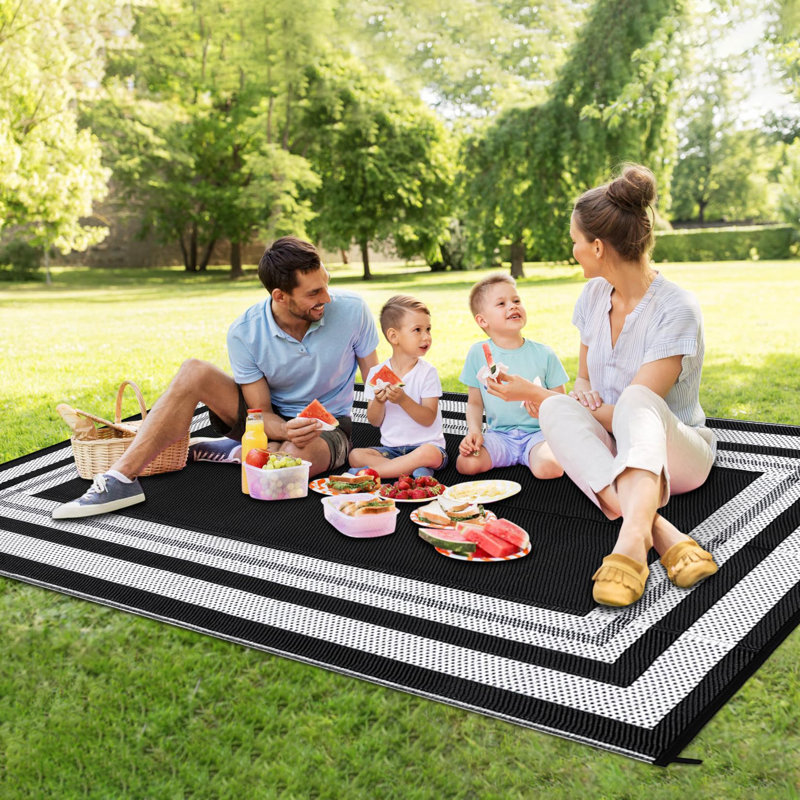 Outdoor Rug Outdoor Plastic Straw Rug Waterproof Reversible Rugs for Patio Lightweight Easy Clean Floor Mat for Outdoors RV Patio Backyard Deck Picnic Beach Trailer Camping