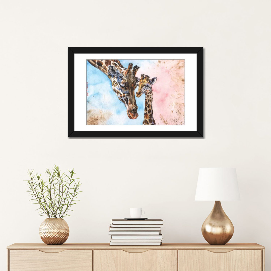 " Giraffe Family I " by George Dyachenko East Urban Home Mat 