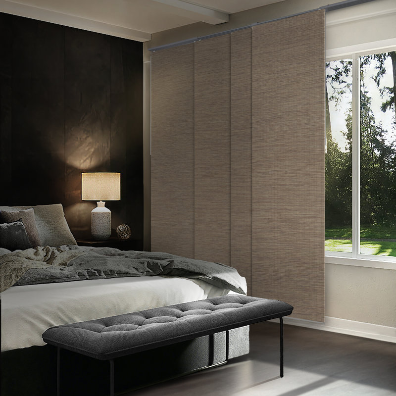 Sharmaine 99.99% Blackout Vertical Panel Track Blind, Bali Cottages