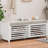 Distressed Shutter Storage Bench With Acacia Veneer For Retro Charm For Living Room, Entryway (White)-508196227