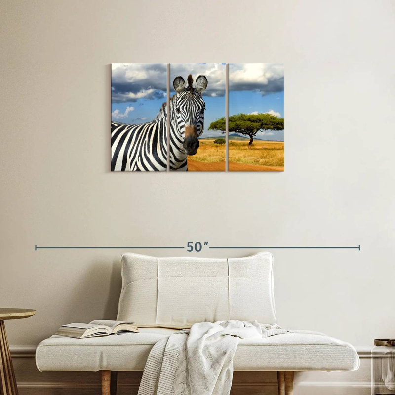 Zèbre safari africain Brampt, H 20 po x l 33 po