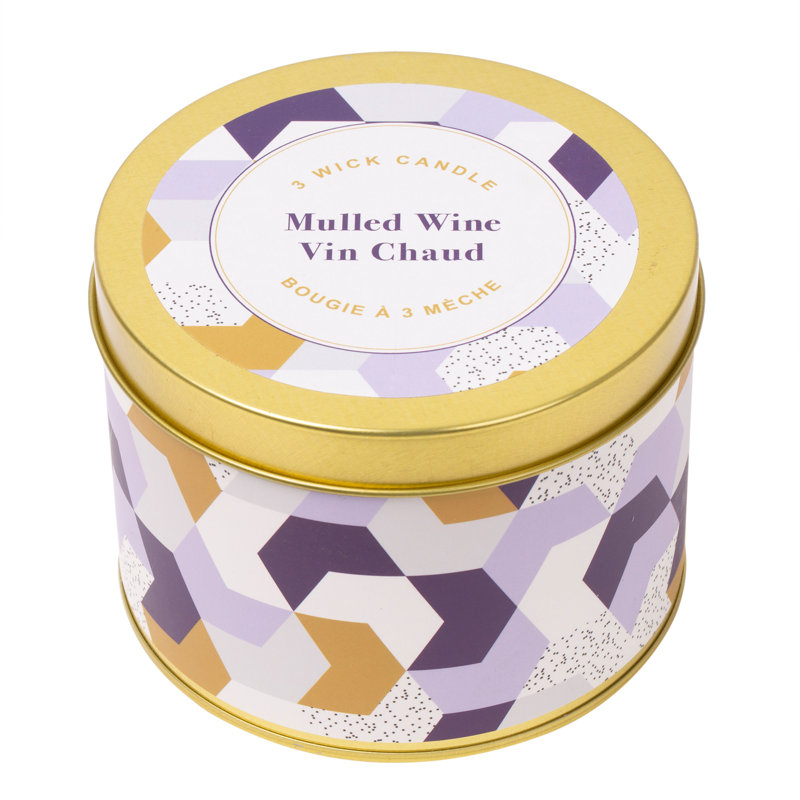 Bougie parfumée à 3 mèches 14 oz Kiera Grace, Vin chaud