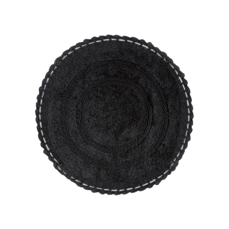 Tapis pour salle de bain Akiera Luna, Noir