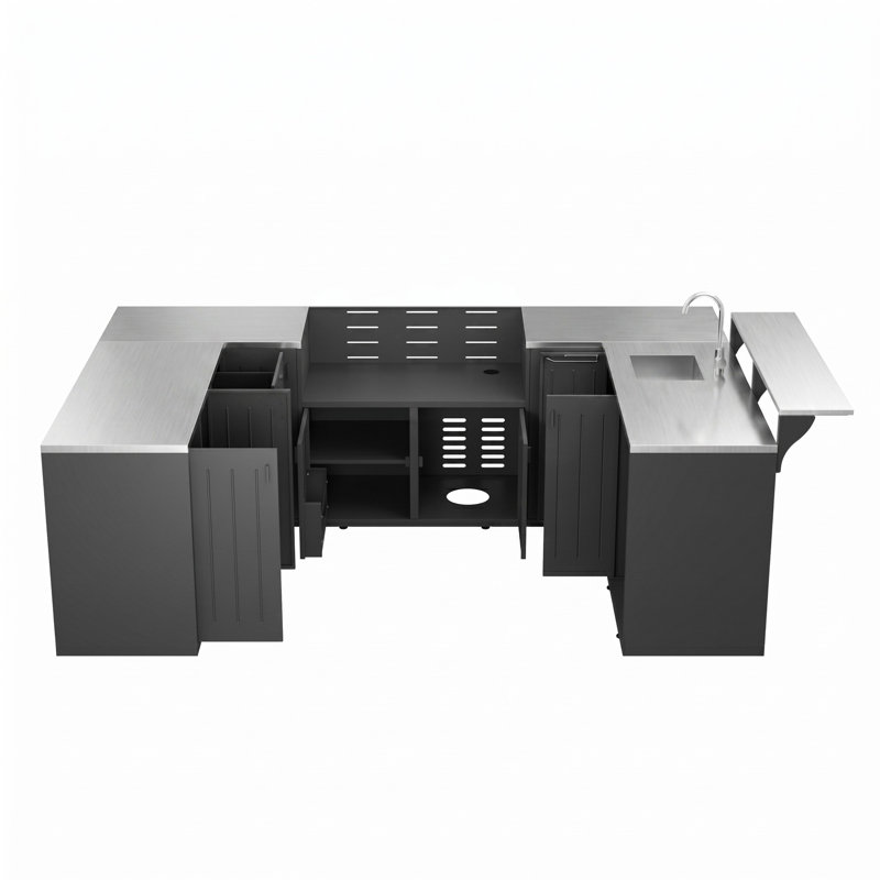 118" W  Outdoor Kitchen Island