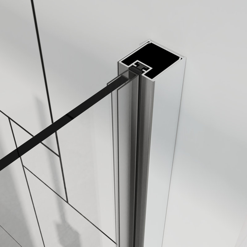30 - 31 In. Wide Bi Fold Swing Pivot Shower Door With Zinc Alloy Hinges, Silent Magnetic Sealing, Waterproof 30" W X 72" H 1/4"  6Mm  Tempered Glass, Finish, Switching And Water Proof Design