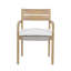 Ensemble de 2 chaises d'extérieur Arina, siège rembourré, osier gris, brun