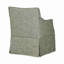 Modern Upholstered Skirted Arm Chair with Hidden Casters-118700269