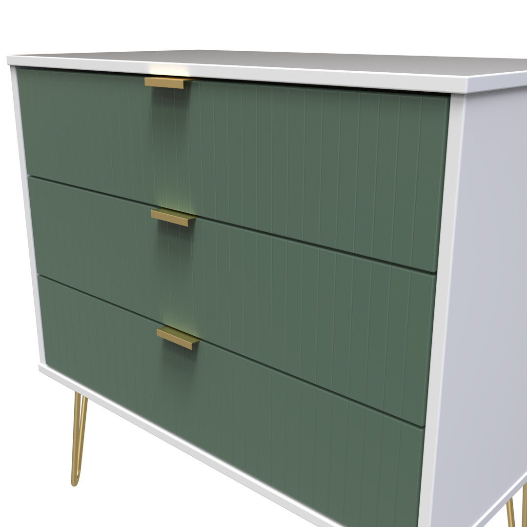 Fully Assembled Aldin 3 - Drawer Chest of Drawers