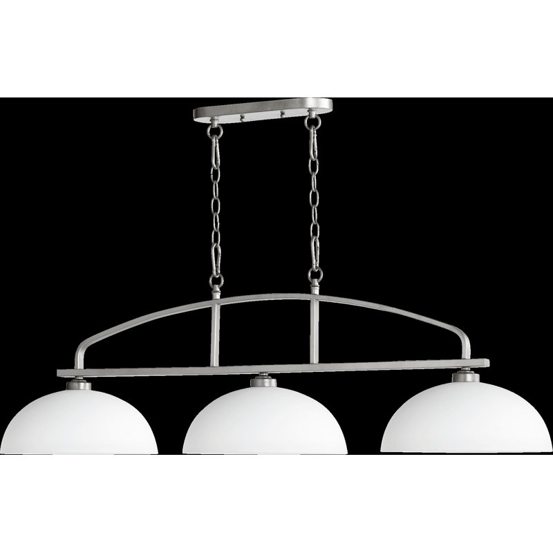Cariad 3 - Light Kitchen Island Pendant, Classic Nickel