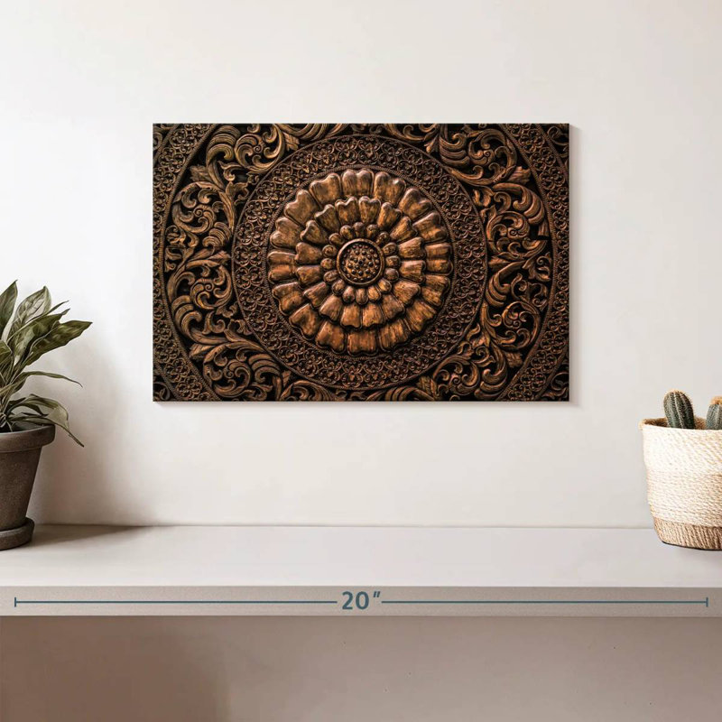 Sculpture florale ronde Senne, H 8 po x l 12 po