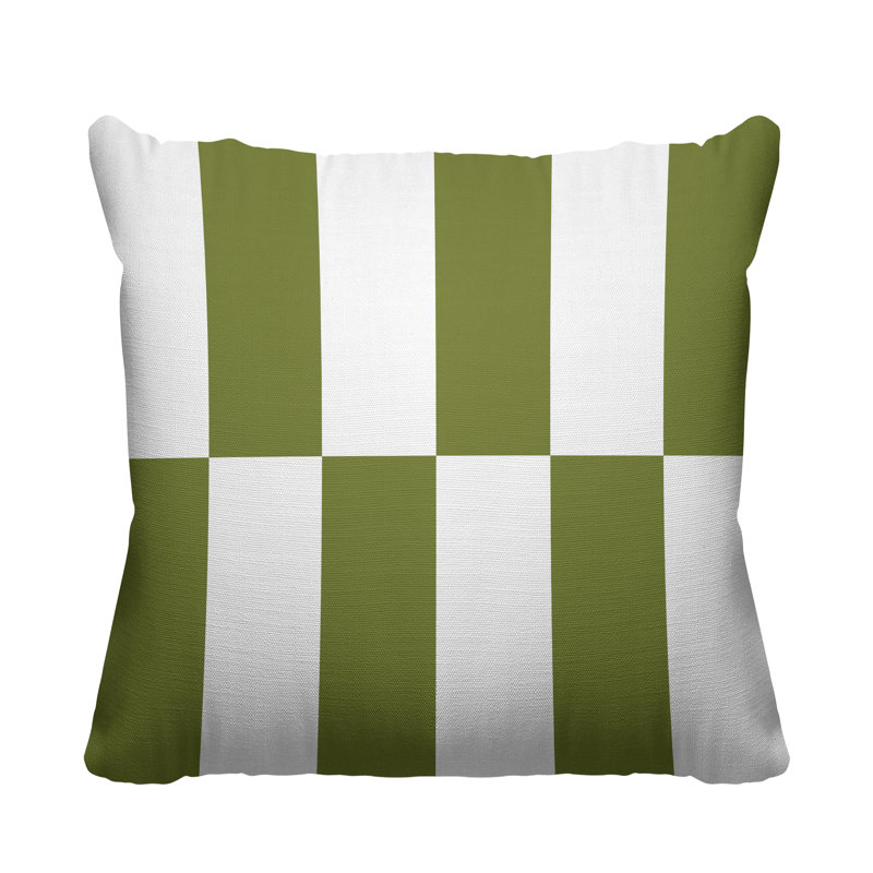Coussin Luella, Vert olive, 15 po x 15 po, Carré