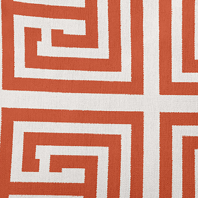 Nantucket Geometric Reversible Throw Pillow, Bright Orange