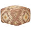 Eutropios 51cm Wide Square Geometric Pouffe Ottoman