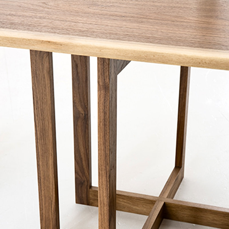 Mura Solid Wood Dining Table, Walnut
