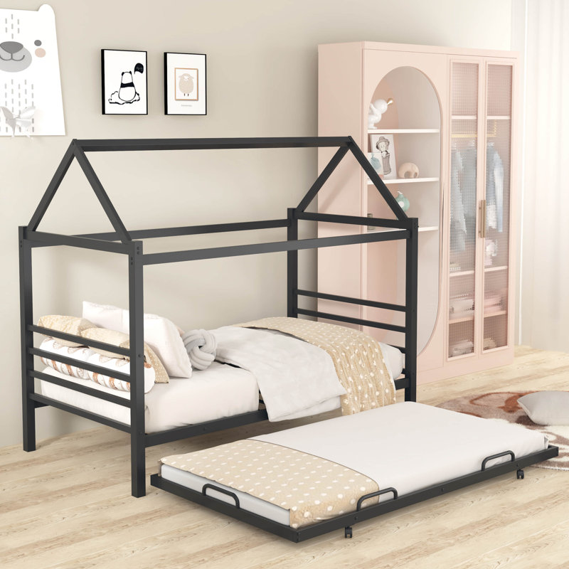Lit simple avec couchette Cartee par Isabelle & Max ™, Noir