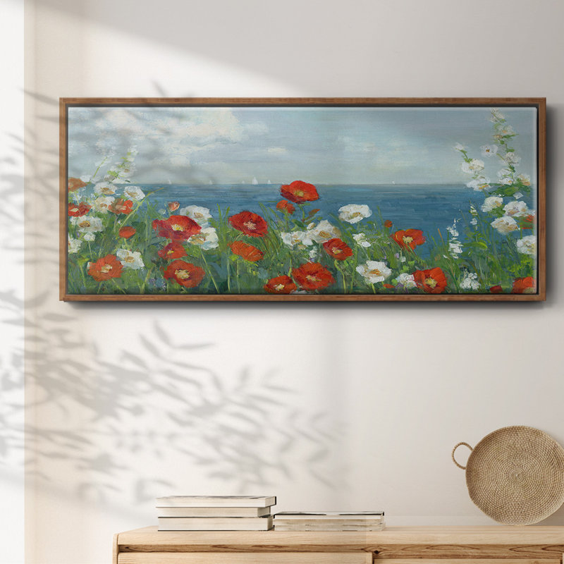 Through the Flowers- Framed Canvas, 8" H x 20" W