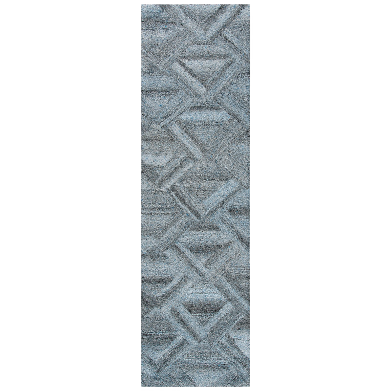 Mitchem Hand Tufted Performance Geometric Rug, Runner 2'3" x 8'
