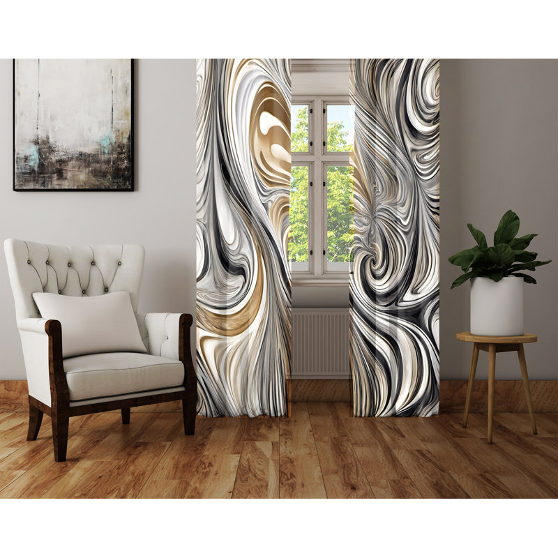 Semi Sheer Curtain Pair, 20" W x 82" L