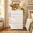 Hirst Solid and Manufactured Wood Vanity Desk with Adjustable Mirror