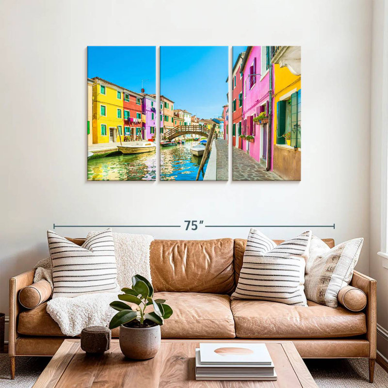 Maisons de rue Sebbie Burano, H 36 po x l 57 po