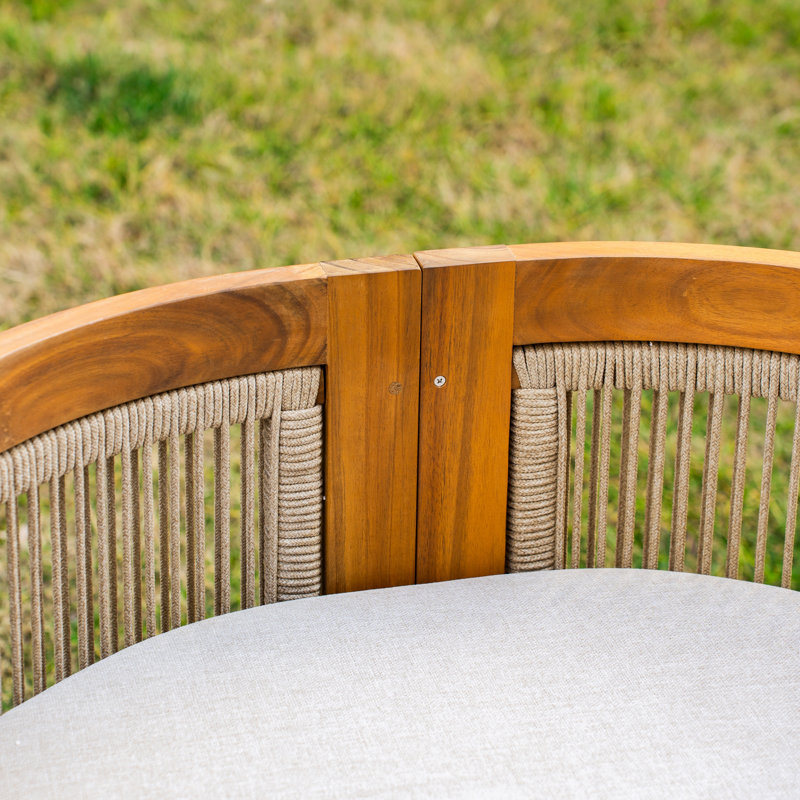 Acacia Wood Patio Chair With Cushions