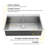 30"W Drop-in Single Bowl Stainless Steel Kitchen Sink with Workstation