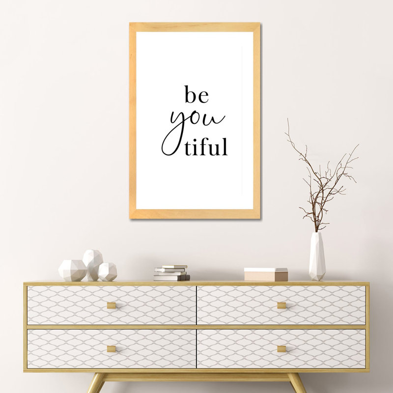 «Beyoutorable», reproduction d'art textuel, Papier bois naturel, Blanc, H 24 po x l 16 po x P 1 po