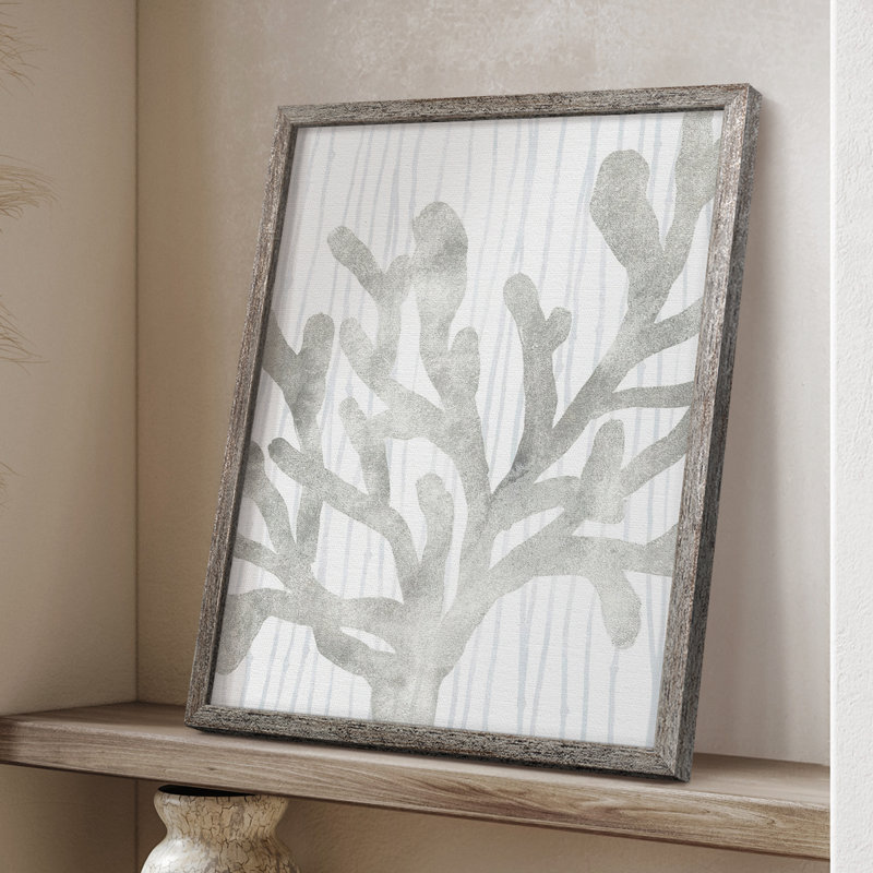 Quiet Coral II Framed Print - Solid Wood, 21" H x 17" W