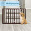 Barrière pour animaux de compagnie pliable en bois à 3 panneaux pour chien et chat, barrière de sécurité intérieure autoportante en accordéon de 54 po x 24 po pour les portes, les escaliers et les couloirs, aucun outil nécessaire, barrière pour animaux de compagnie par PETMAKER (brun)-44859695-126392421