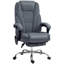 Chaises de bureau inclinables en polyester gris anthracite avec télécommande, conception réglable et siège pivotant, 10,4 x 11,1 x 18,4 po