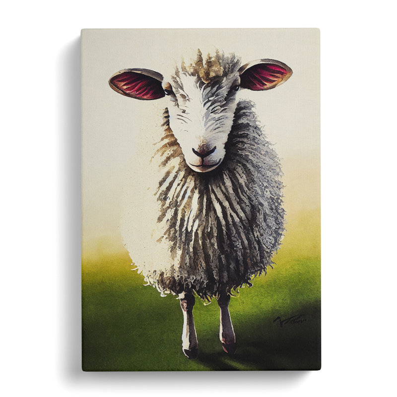 Sheep At Sunrise - Wrapped Canvas, 60cm H x 40cm W x 3cm D