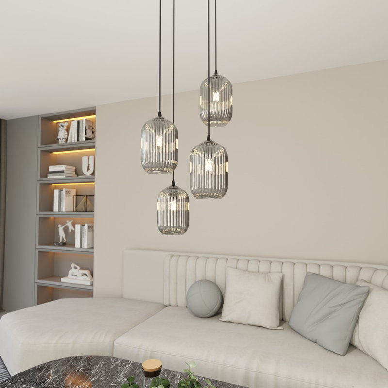 Atmanand 4 - Light Matte Black Pendant, Matte Black/Graphite