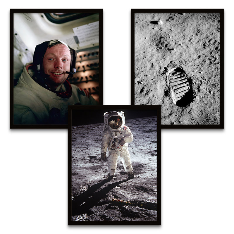 Nasa Apollo 11 Space Armstrong 50Th Anniversary - 3 Piece Print Set