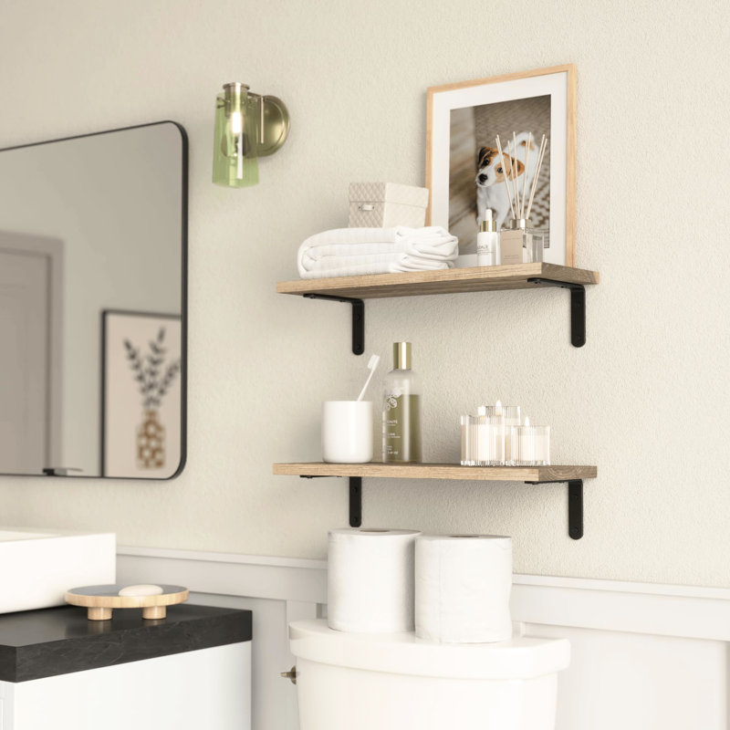 2 Rustic Living Room Shelf - Style With 40Lb Weight Capacity Display Shelves Of 2 Limit