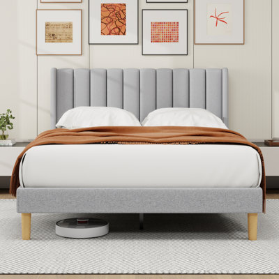 Sutter Upholstered Wingback Bed