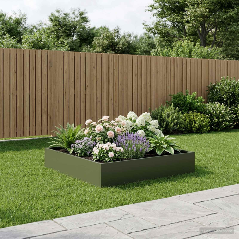 Planter Box, 20cm H x 40cm W x 20cm D, Olive Green